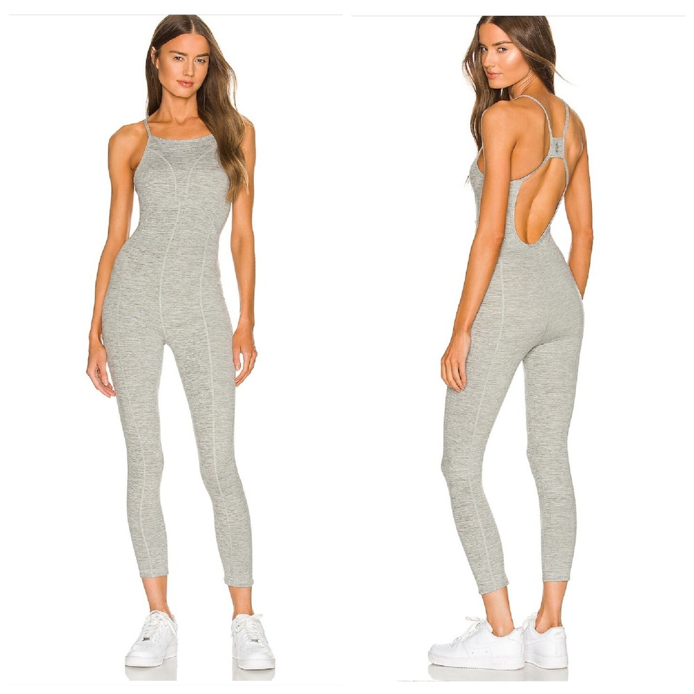 Free People‎ Movement Ashford Side To Side Performance jumpsuit Size M heather